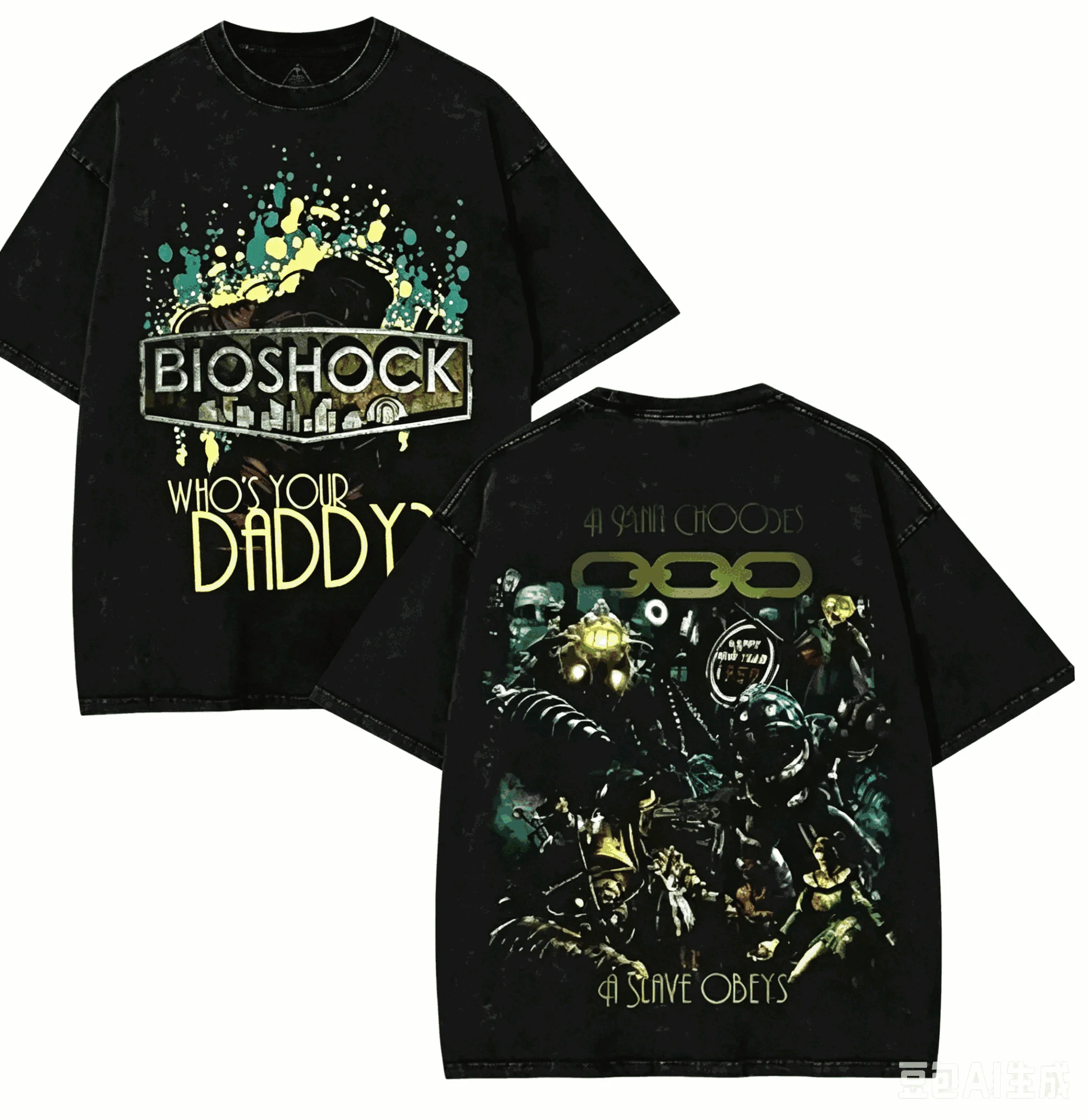 Camiseta BioShock Lavada, Nuev - Vintage Fashion Model reseña y precio
