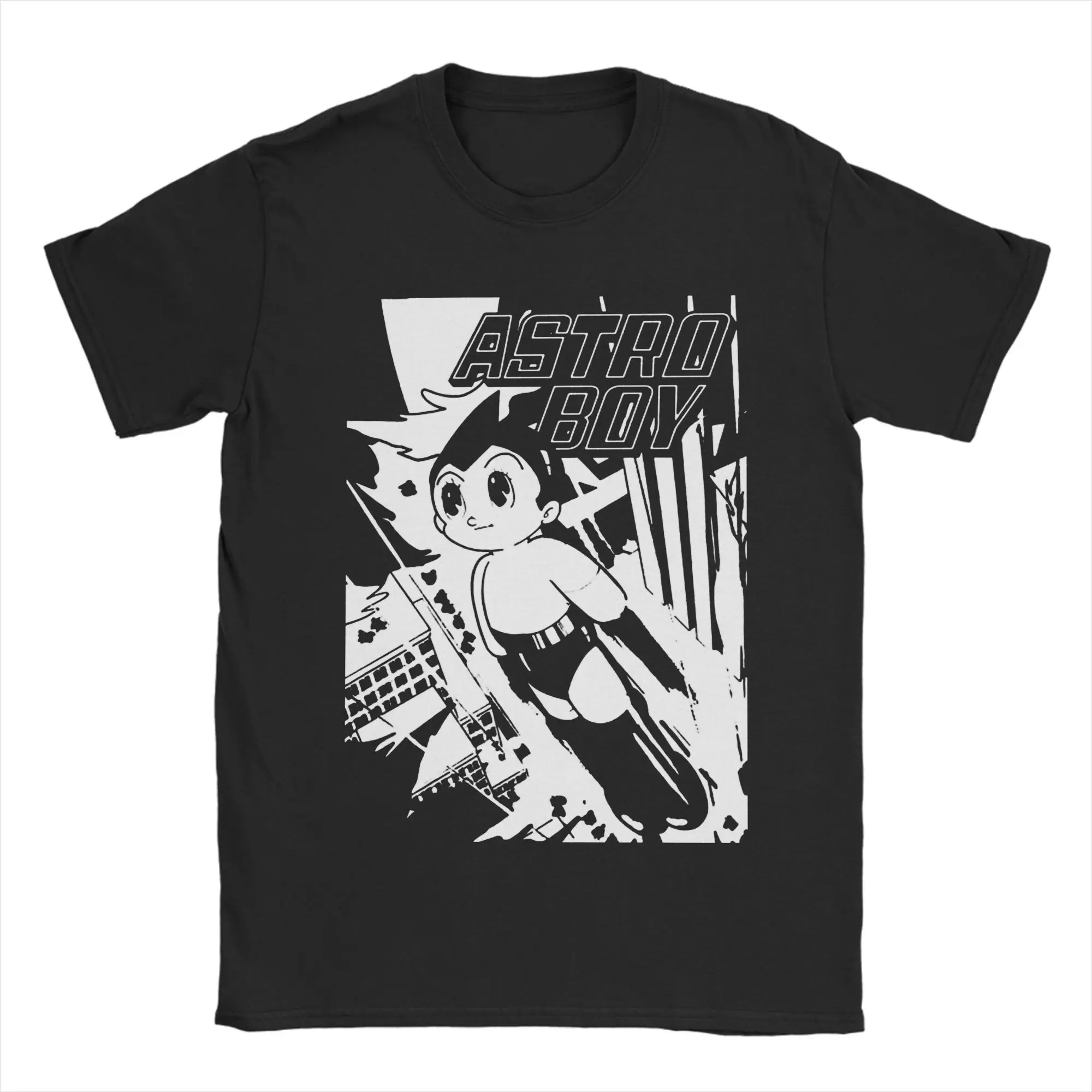 

Футболка Astro Boy Mighty Atom, мужские хлопковые топы, забавная футболка Astroboy Manga с круглым вырезом и коротким рукавом