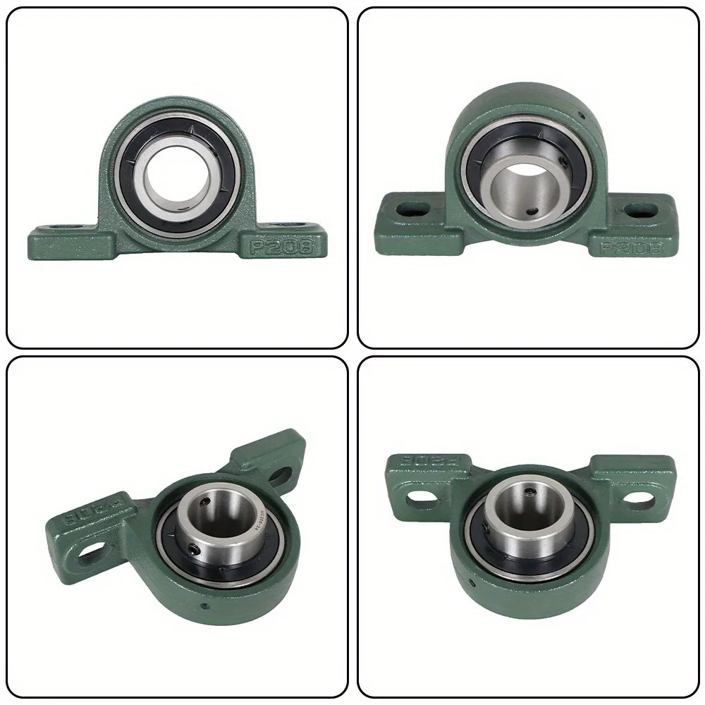 2 pezzi UCP208-24 cuscinetto del blocchetto di cuscino foro da 1-1/2 pollici cuscinetti del blocchetto di cuscino cuscinetto in acciaio 2 bulloni autoallineamento