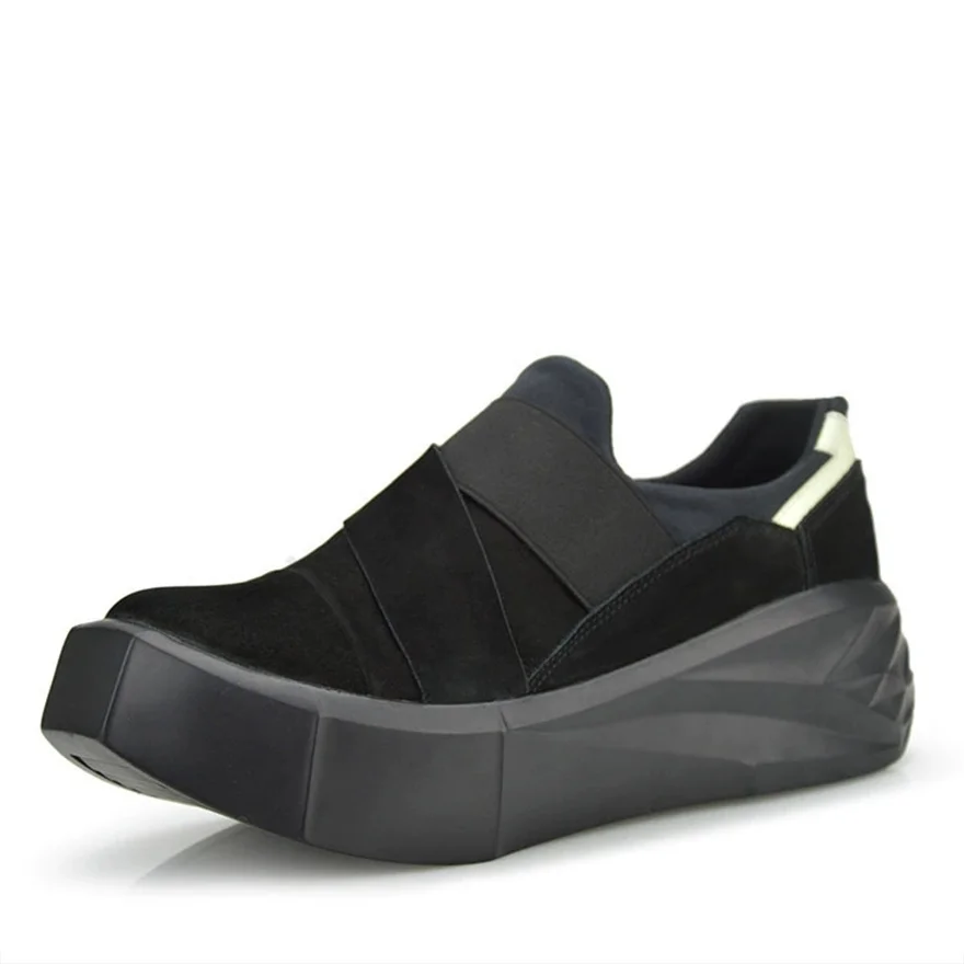 밴티지 디자이너 수제 두꺼운 밑창 캣워크 스트릿 정품 가죽 플랫폼 로퍼 부츠