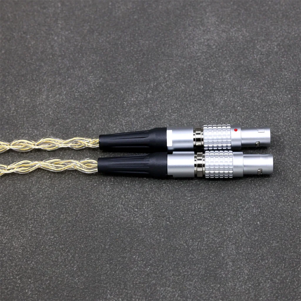 8 Core 99% 7n Puur Zilver 24 k Vergulde Oortelefoon Kabel Voor Focal Utopia Fidelity Circumaural Hoofdtelefoon LN008412