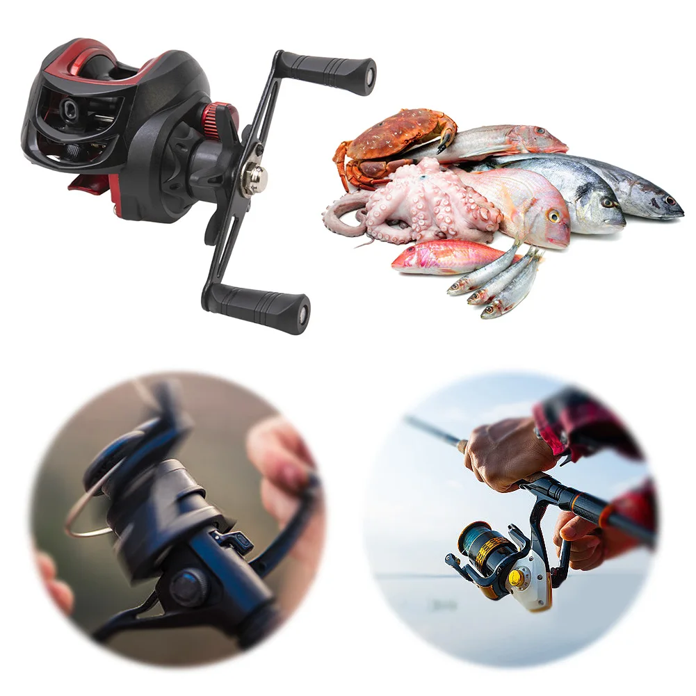 Baitcasting Fishing Reel 7.2/1 Gear Ratio High Speed Fishing Reel Right Left Hand Casting Reel for Fresh Saltwater