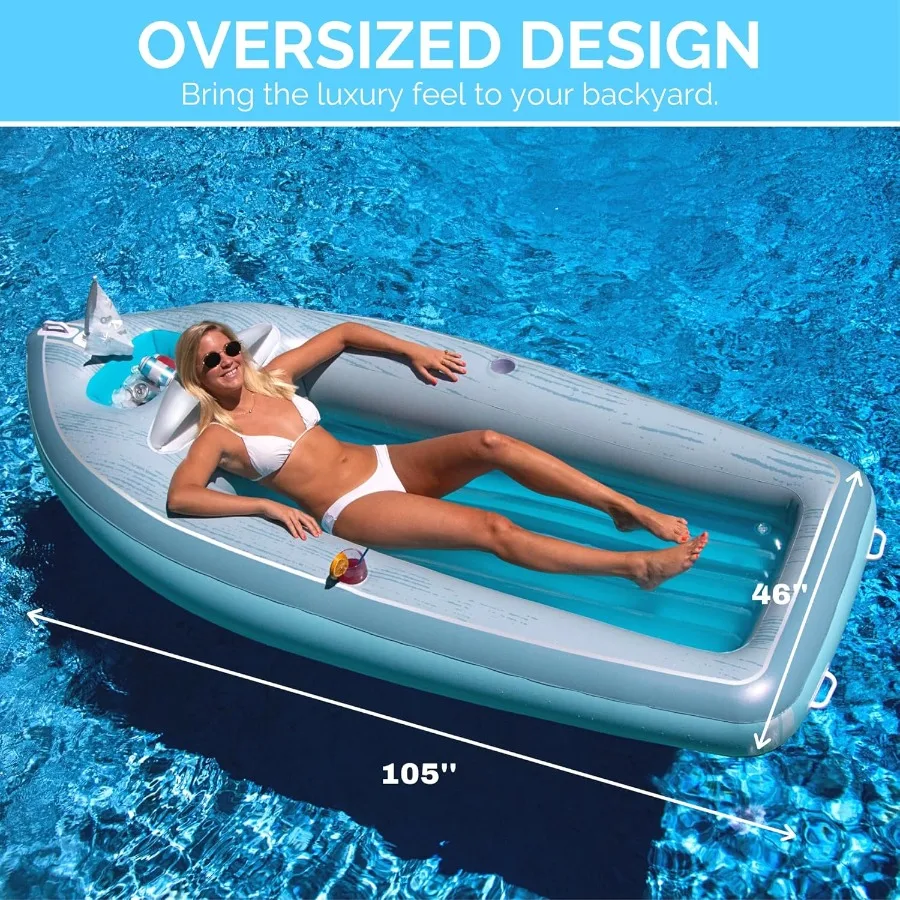 Opblaasbaar zwembad Float Lounger Raft Matras Fun Mat Classic Cruiser Blauw