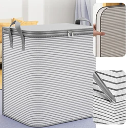 High Capacity Quilt Storage Bag With Handle Household Clothes Organiser Bin For Basement/Attic