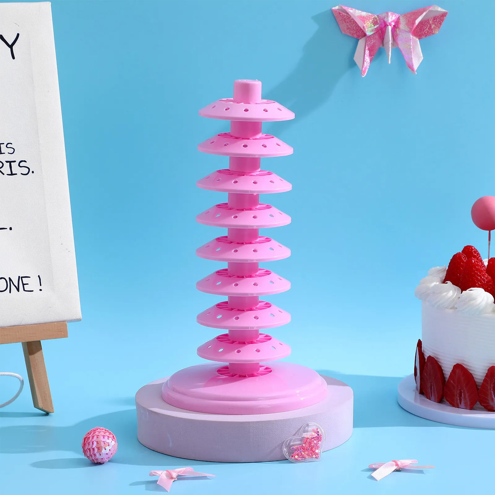 Tiered Lollipop Holder Made of Safe PP Plastic Multi-Layer Candy Display Rack for Store Home Party Cake Pops Stand Desktop