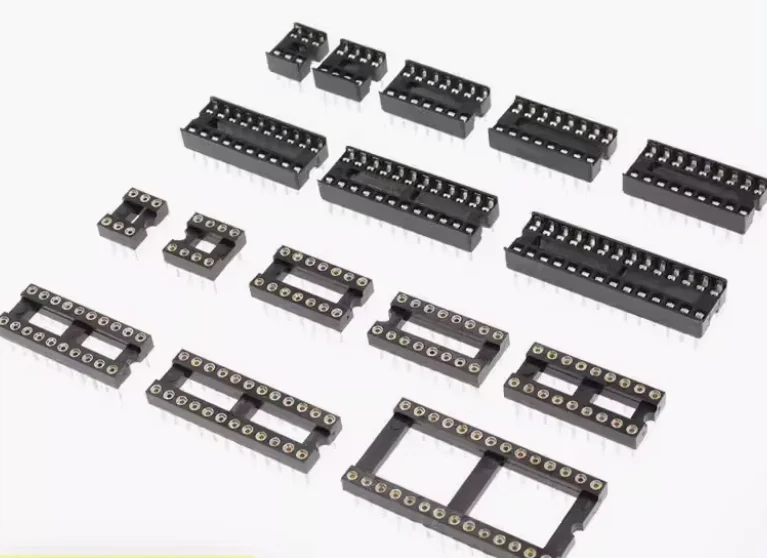 10PCS Dip Ic Sockets 8pin 14Pin 16pin 18pin 20pin 24pin 28pin 32pin 40pin 8 PIN Ic Socket Adaptor Solder type/round 8/14P 2.54mm