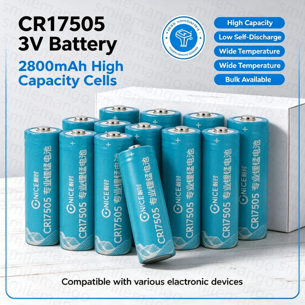 CR17505 Lithium Manganese Dioxide Battery Non-Rechargeable Primary Cylindrical Battery For Detector GPS IoT Industrial Devices