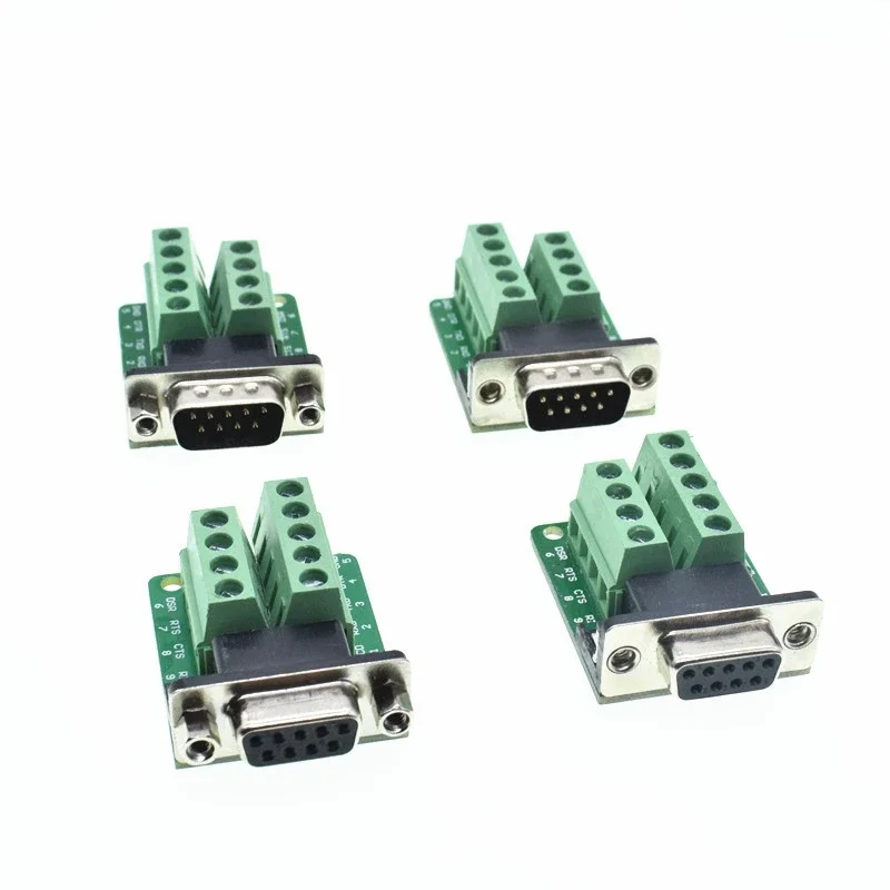 D-SUB 9pin DB9 Male Female Adapter Signals Terminal Module RS232 Serial To Terminal DB9 Connectors