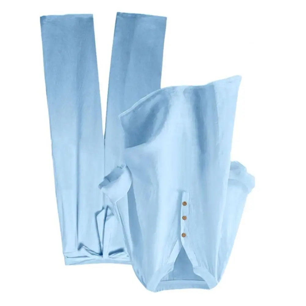 

Женский костюм-двойка: комплект из рубашки и брюк, 2 предмета, женский спортивный костюм, топ с длинным рукавом и V-образным вырезом, широкие брюки для осени