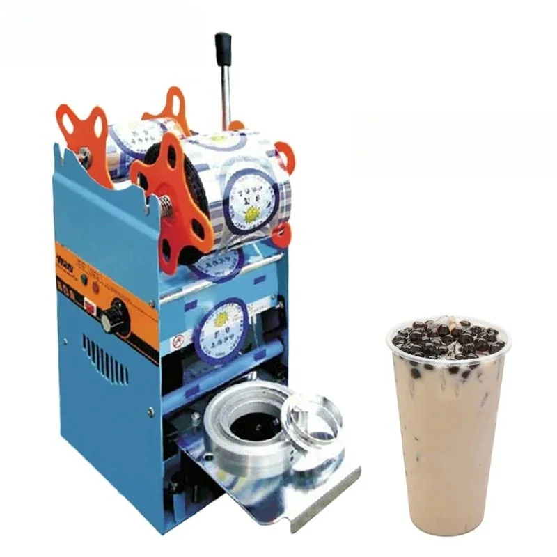 Milk tea cup sealing machine, manual breakfast shop soy milk sealing, small machine, hand pressure sealing film