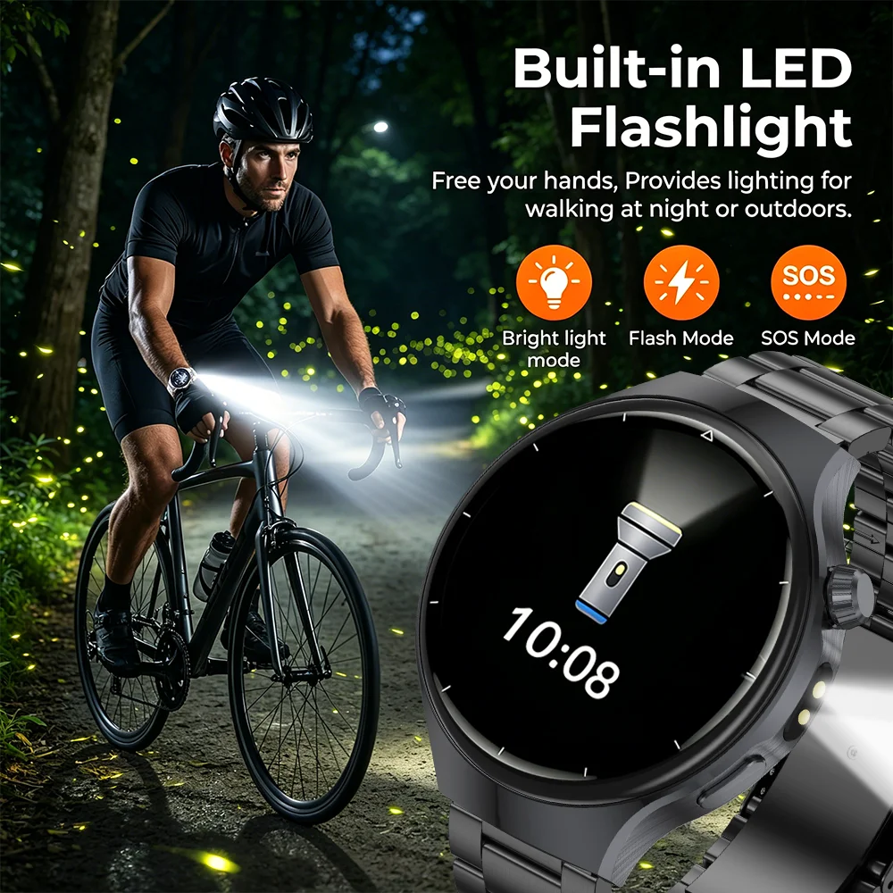 Reloj inteligente militar con  - Smartwatch Health Watches For Men reseña y precio