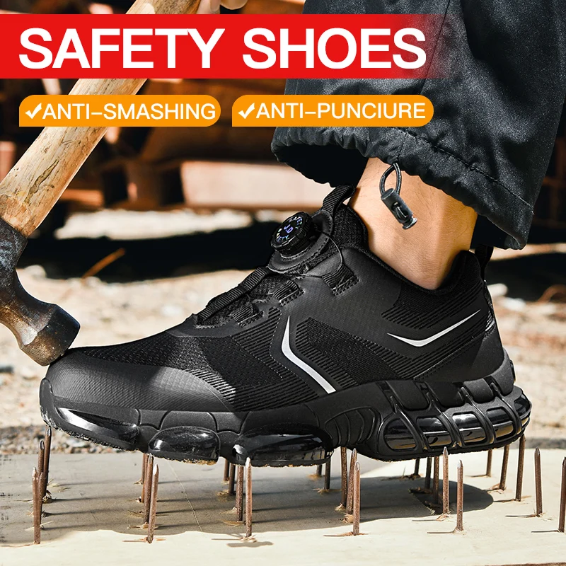 

womens Men's Wear anti-crush anti-puncture work safety shoes sneakers Fashion Couple casual sports shoes High quality mens shoes