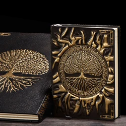 1 Pcs Business Notebook A6 Embossed Notebook 13.7x10x2cm Retro PU Notebook Handmade Creative Diary