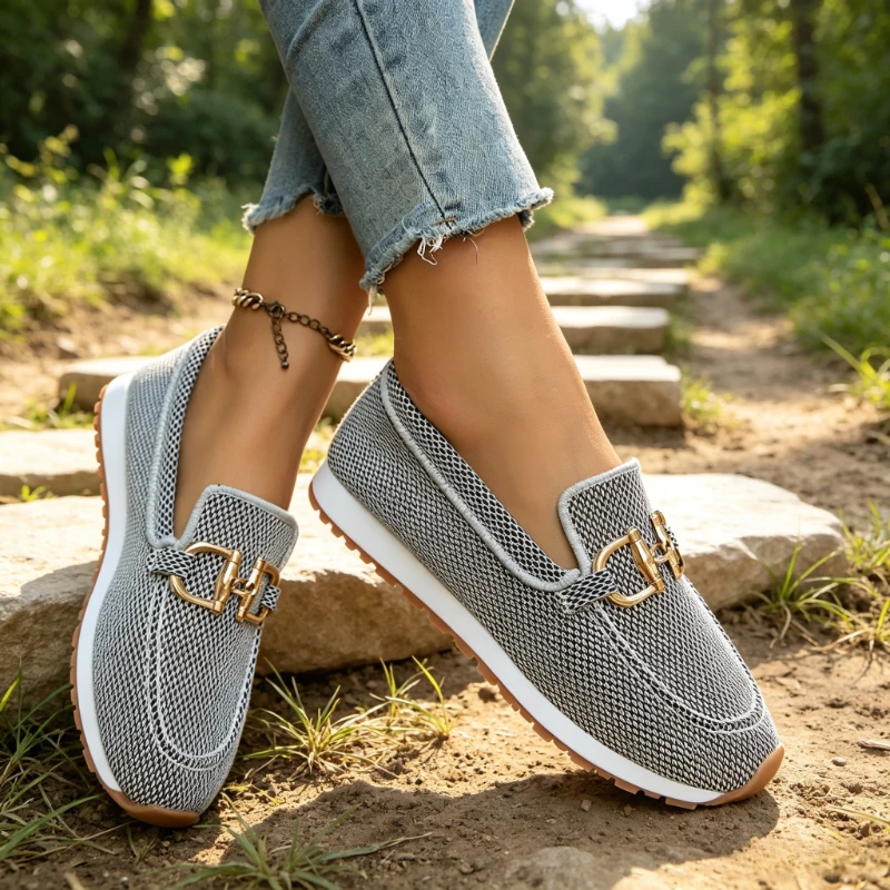 Damen Freizeitschuhe Modische Atmungsaktive Mesh-Walkingschuhe Sneaker Damen Fitness Vulkanisierte Schuhe Designer-Sneaker für Frauen – Detail 9