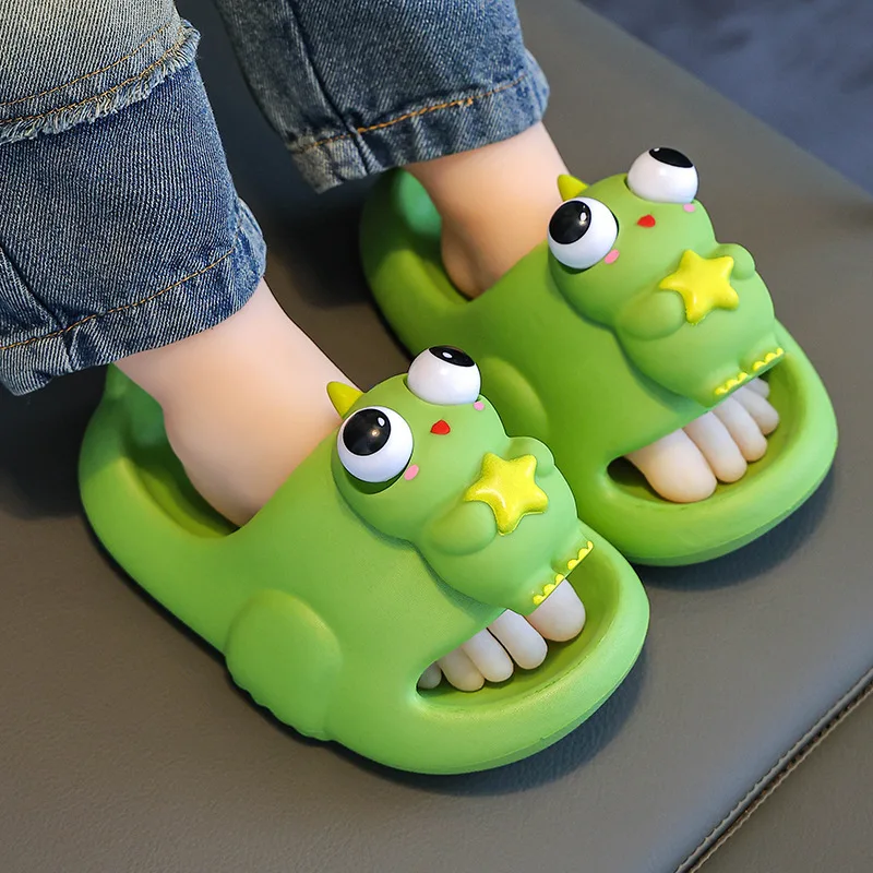 

25New summer children's slippersEVACartoon Big Eyed Monster Home Non-Slip Baby Parent-Child Slippers Sandals