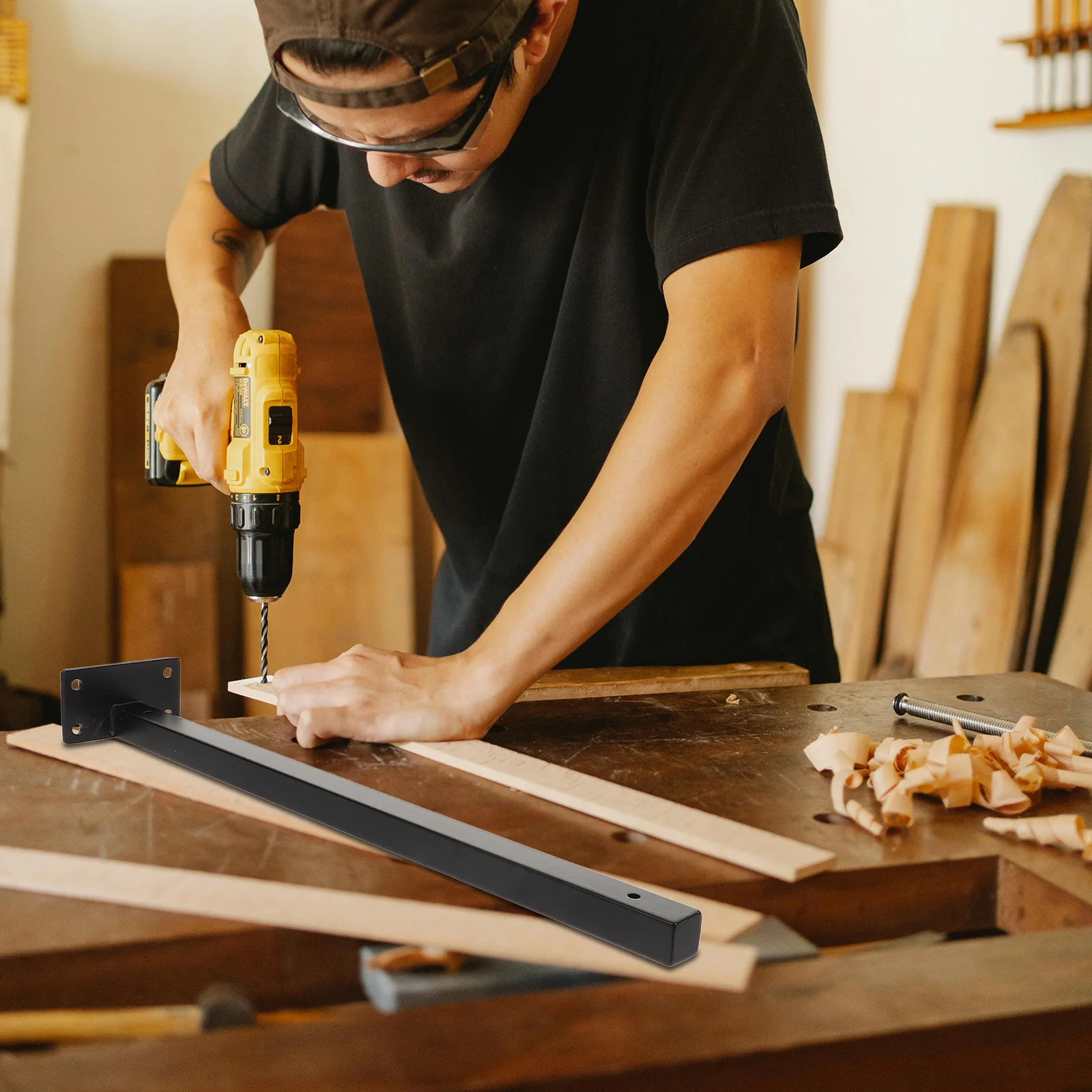 Soportes de estante resistentes a prueba de herrumbre, soporte flotante oculto montado en la pared, decoración del hogar, fácil instalación, soporte de señal colgante, 4 Uds.
