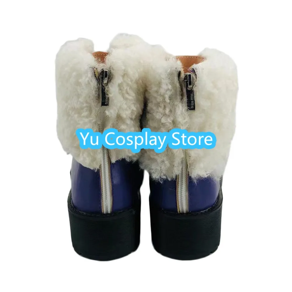 Yu-zapatos de Cosplay Genshin Impact Keqing, zapatos de actuación para Halloween, zapatos de juego de rol, botas, accesorios de disfraz de Anime