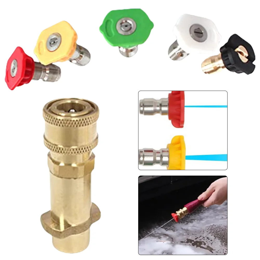 

Pressure Washer Remover Adapter For Karcher With 1/4" Connector 5pcs Nozzles Convenient Storage Car Accessories