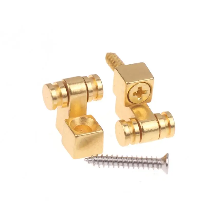 2Pcs Electric Guitar Chrome Roller String Trees Retainer Mounting Tree Guide Silvery Black Golden Guitar DIY Accessories