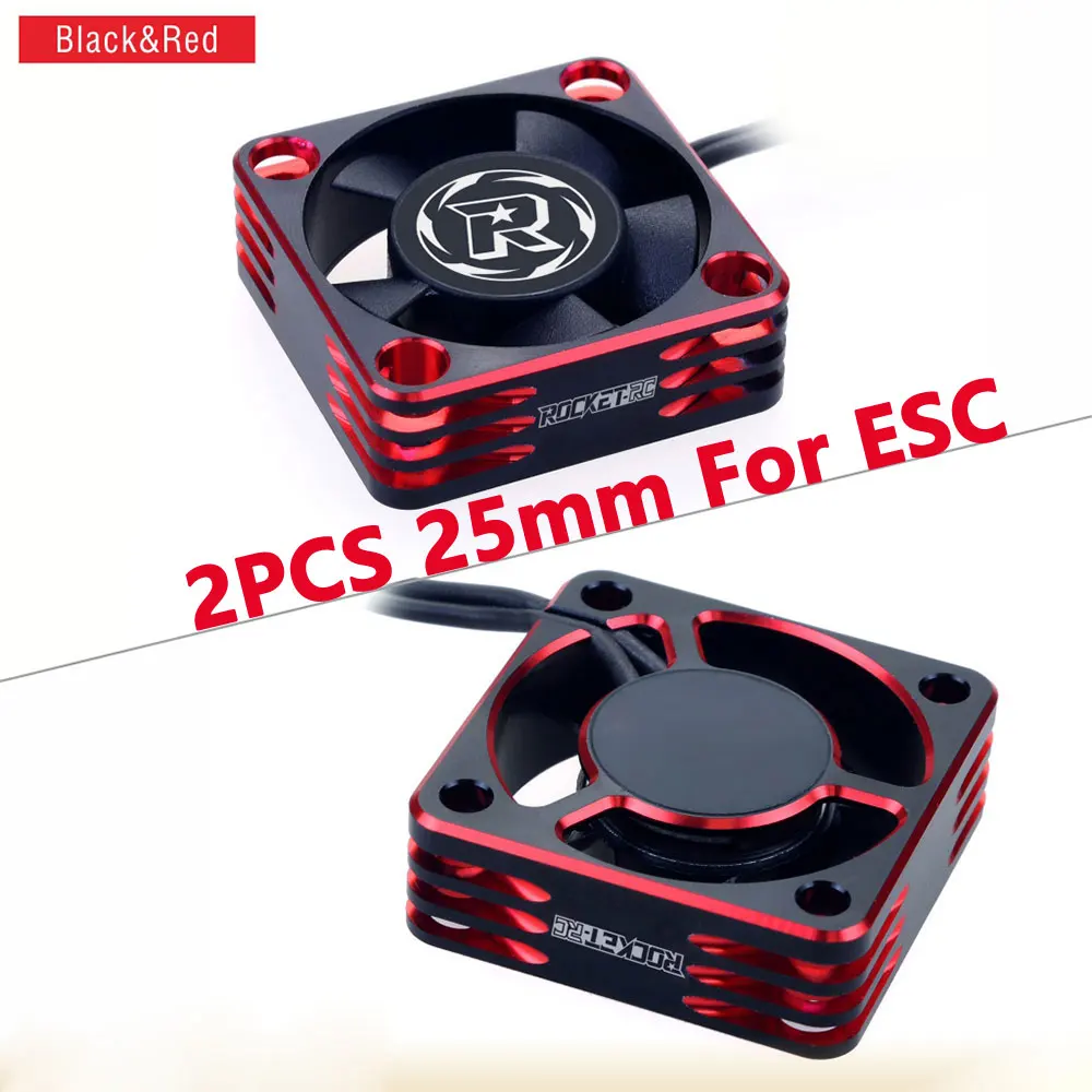 2PCS SURPASSHOBBY ROCKET Aluminium Lüfter 25/30/35/40/50mm Wärmeableitung Abdeckung für ESC RC Crawler 1/10 1/8 Motor RC Auto