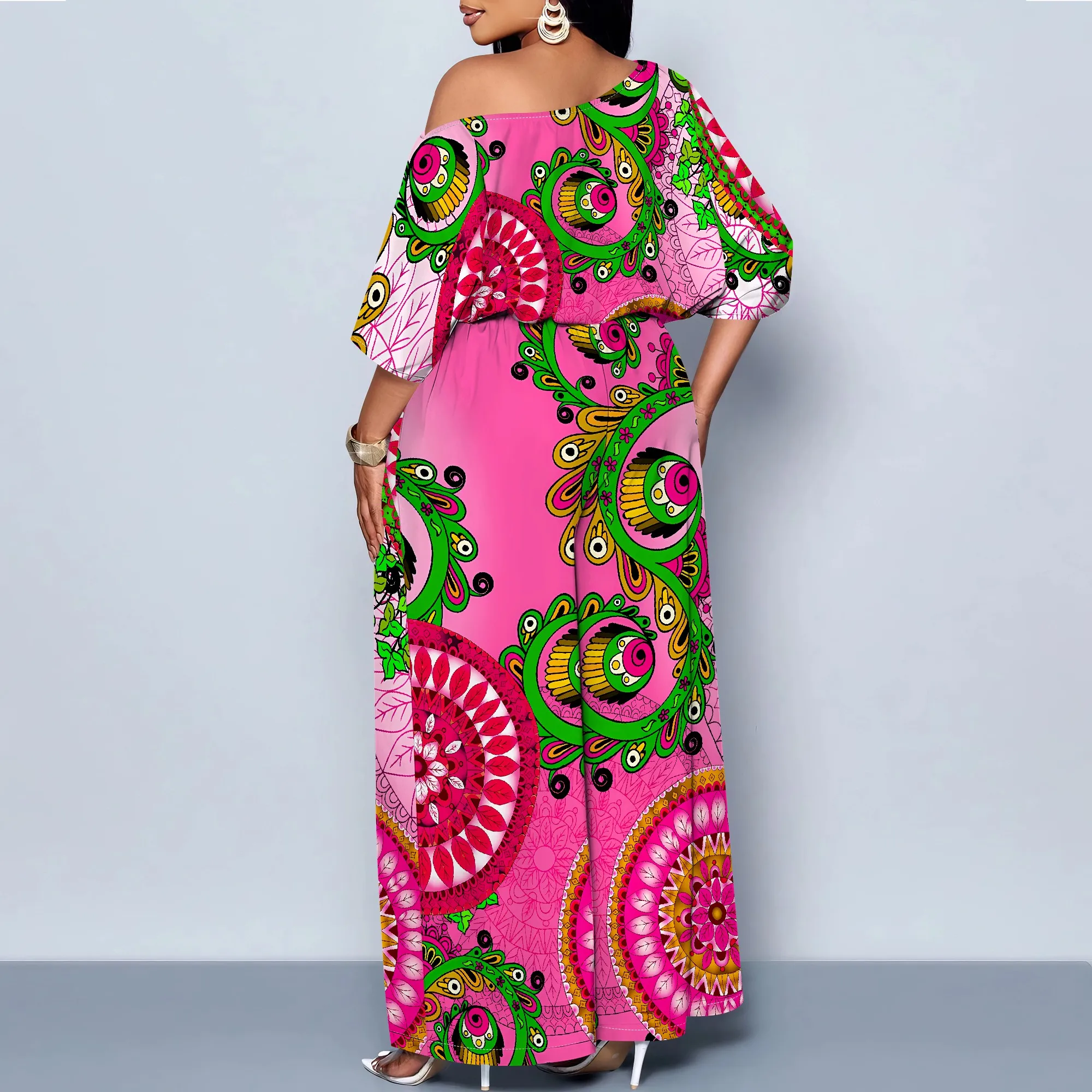 Set da due pezzi con spalla inclinata stampata casual alla moda estiva 3D da donna