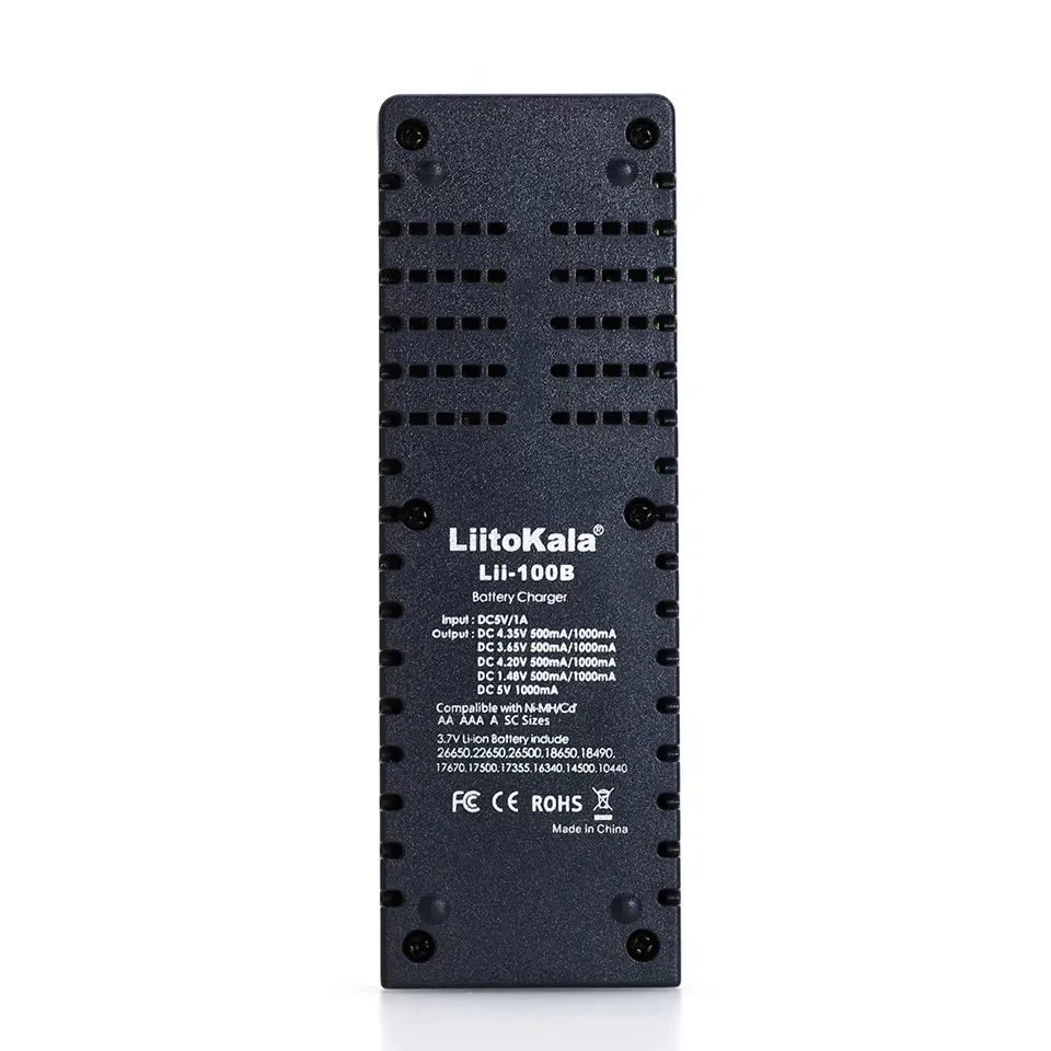 

10PCS LiitoKala Lii-100B 18650 Battery Charger For 26650 16340 RCR123 14500 LiFePO4 1.2V Ni-MH Ni-Cd Smart Charger