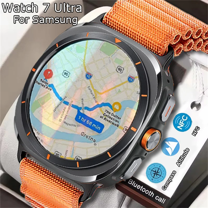 Smart Watch For Samsung Galaxy Watch 7 Ultra Men GPS Track Smart Watch Amoled Always Display Body Clock BT Talk Smart Watch 2024