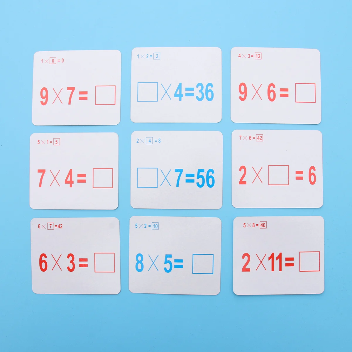 Tarjetas Flash de matemáticas en español para niños, tarjetas de aprendizaje de números coloridos, rompecabezas de práctica de división de multiplicación educativa temprana, 54 Uds.