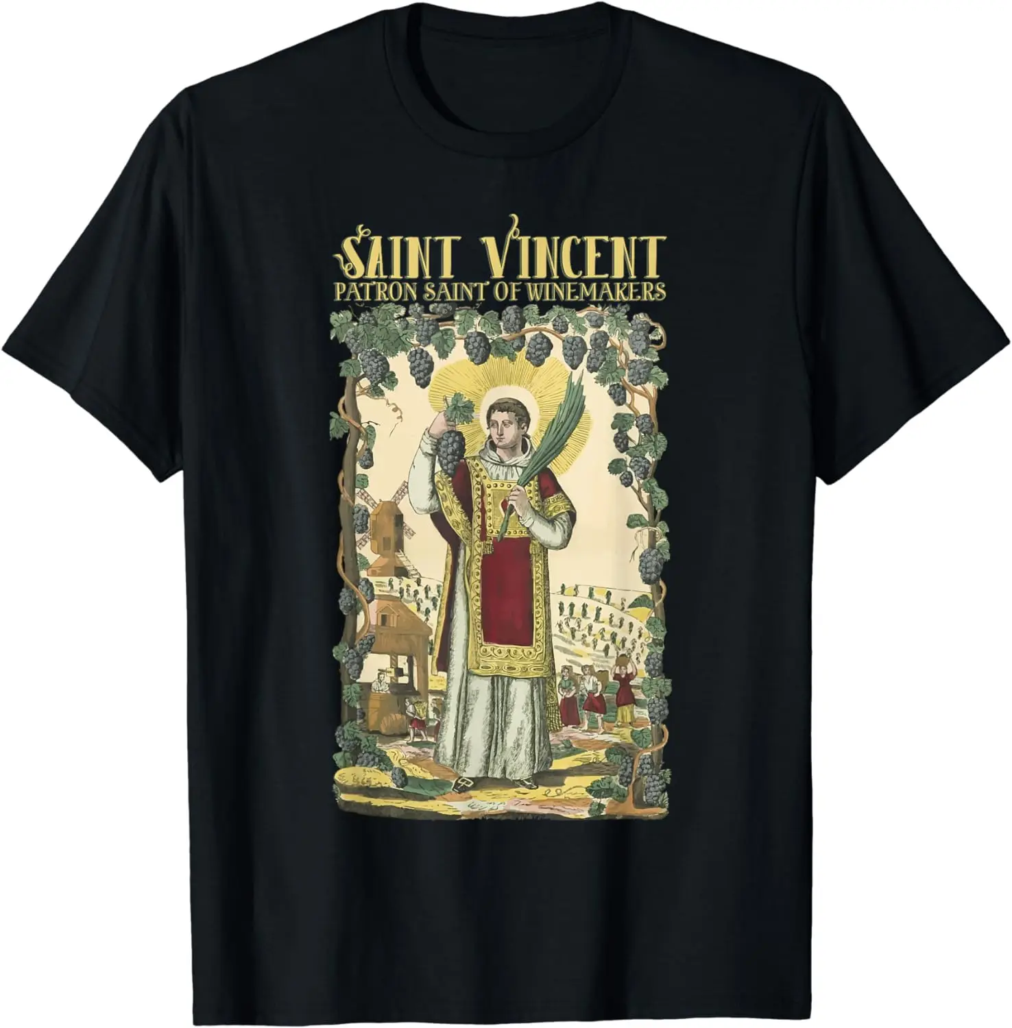 Vincent of Saragossa Patron Winemakers Vigneron Catholic T-Shirt