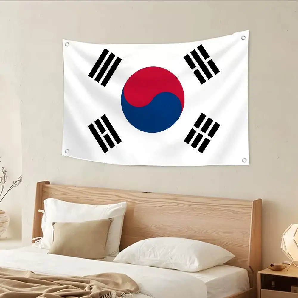 2026 Flag of South Korea Flags Daily four rings hanging no edging for indoor use and outdoor decor easy hanging