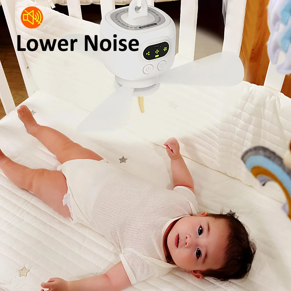 8000mAh Tragbarer Deckenventilator, Outdoor-Campingventilator, Zelt-Luftzirkulator, wiederaufladbarer elektrischer Ventilator mit Fernbedienung und LED-Licht – Detail 5