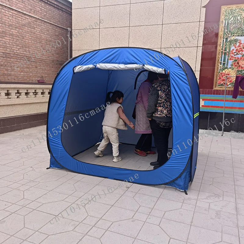 Outdoor Isolation Tent Temporary Sunshade Epidemic Shed Mobile Stall with Awning Folding Hair