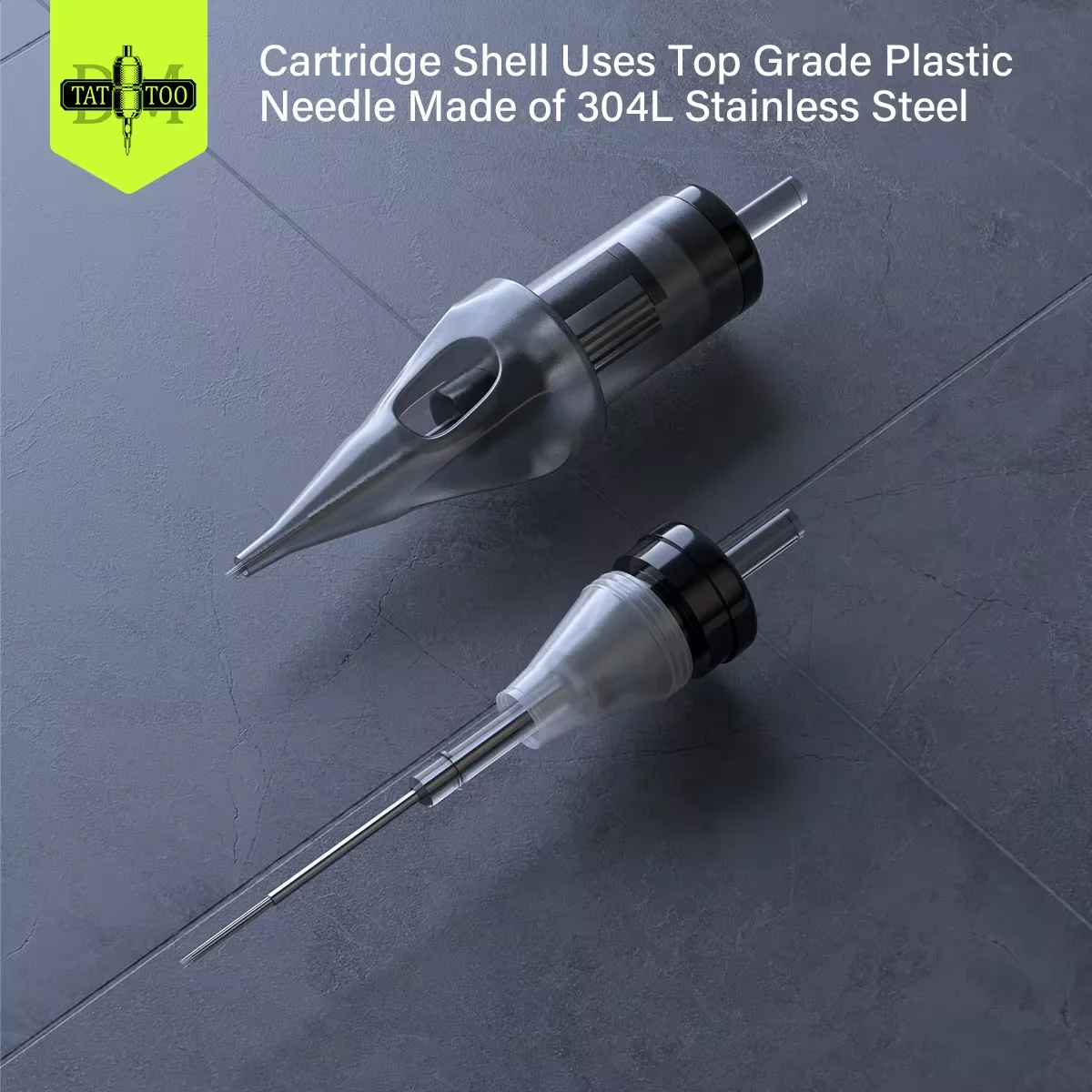 DM 10PCS Cartridge Tattoo Needles RL RS RM M1 Professional Disposable Sterilized Safety Tattoo Needle for Cartridge Machine Grip