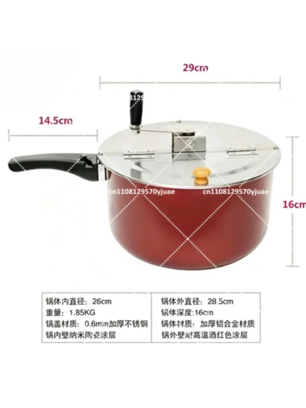 Automatic Gas Popcorn Machine, Electric Stovetop Popper for Movie Night