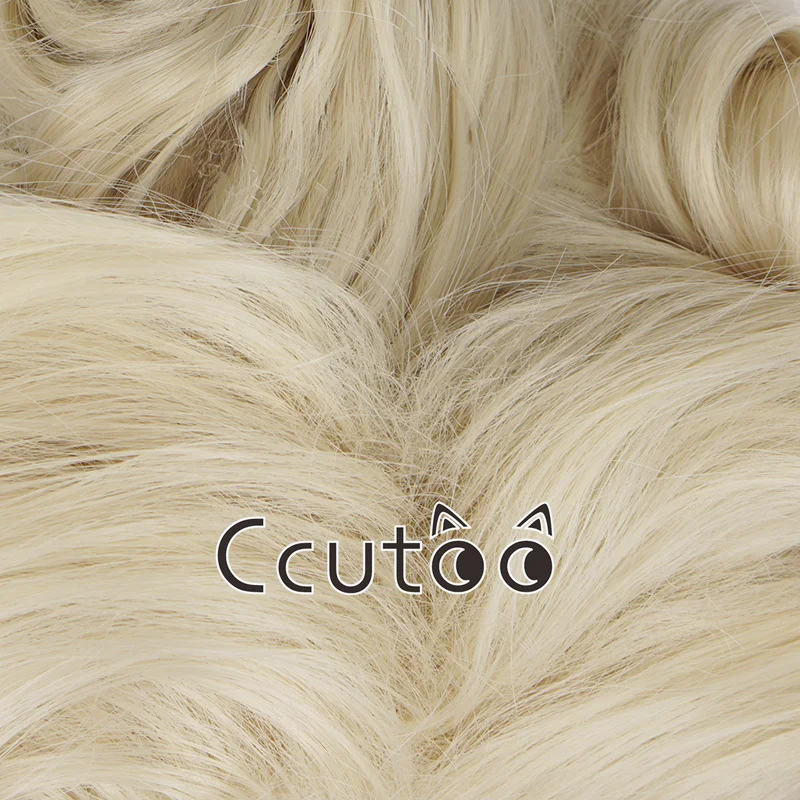 Game LOL Western Magic Shadow Evelynn Cosplay Wigs 55cm Blonde Curly Wigs Heat Resistant Synthetic Hair