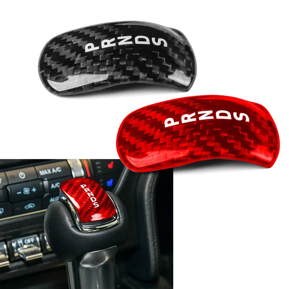 

Carbon Fiber Car Gear Shift Knob Cover Trim Accessories Mustang 2015 2016 2017 2018 2019 2020 2021 2022 2023