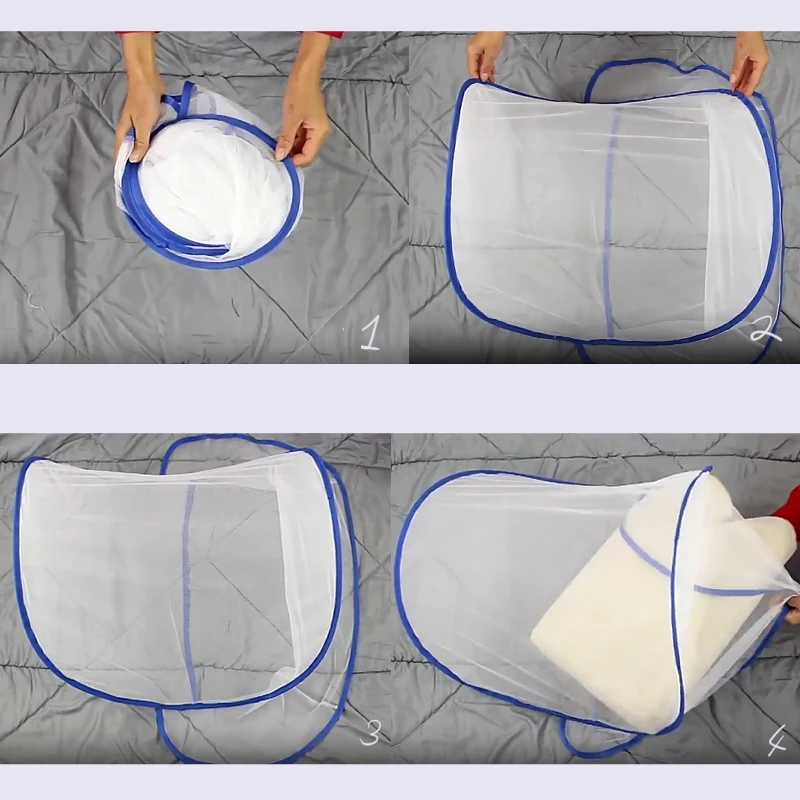 1pc Pop-Up Mini Folding Mosquito Net Cover Portable Encryption Anti-Mosquito Head And Face Pest Control Home Textile Bed Nets