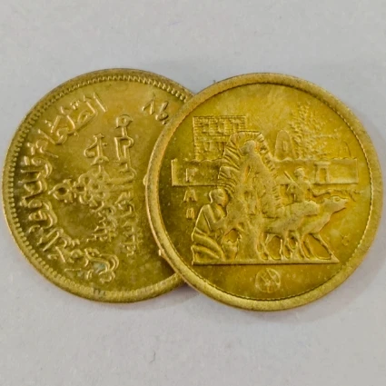 18 ملم FAO 1977 عملة تذكارية مصر المجموعة الحقيقية الأصلية