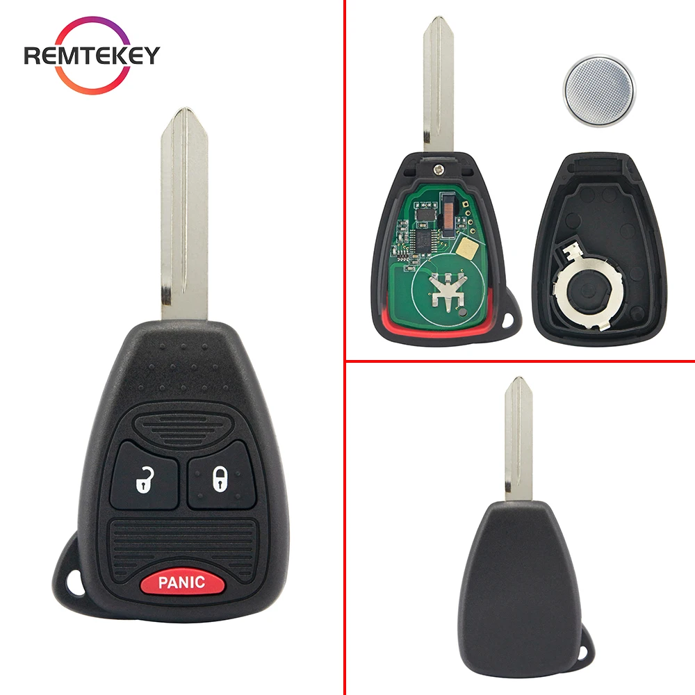 REMTEKEY kunci Remote mobil FCC Chip 3 tombol 315Mhz ID46 Chip untuk Chrysler pacica 2004 2005 2006 2007 PN 05183919AA