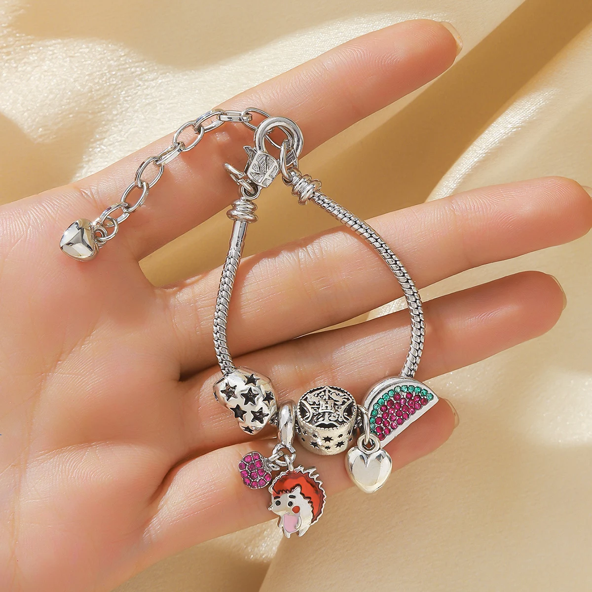 1PC Women\'s Fashion Pan Family Multi Element Summer Fruit Beaded Bracelet, Date, Travel Banquet, Party, Festival Dressing Gifts