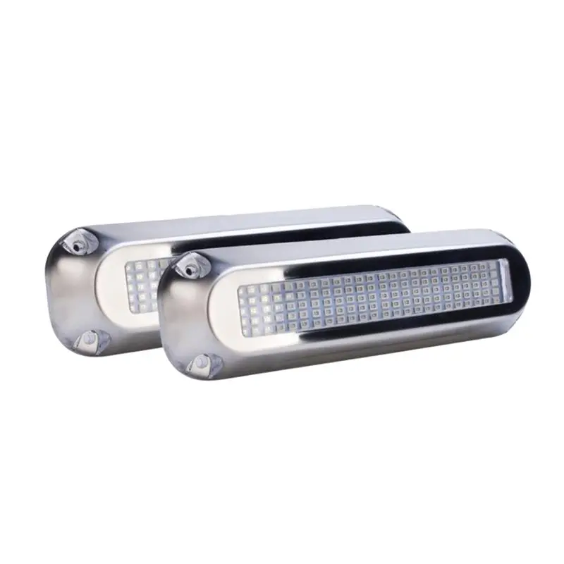 Waterproof 12V/24V 2Pcs 120LED Submersible Navigation Lights Blue Light Marine Boat Lighting