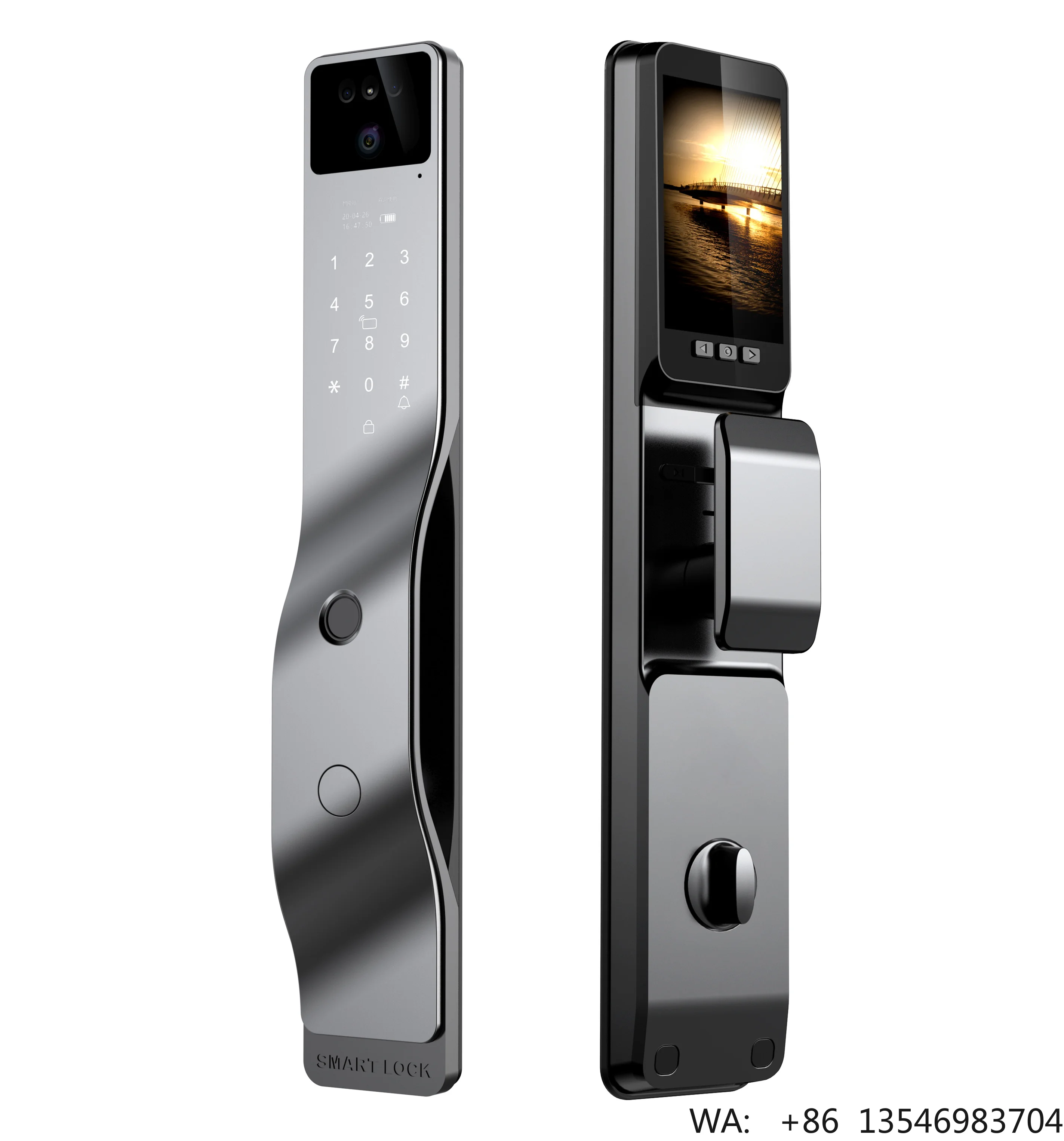 Sinovo New Automatic Electronic Digital Lock Cerradura Inteligente WIFI APP Fingerprint Card 3D Face Recognition Smart Door Lock