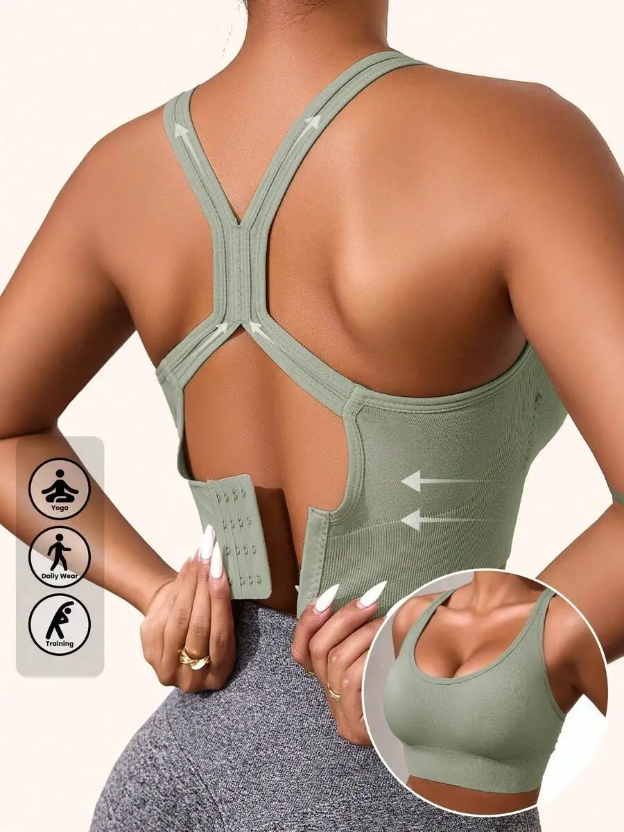 

Womens Seamless Shock-Absorbing Sports Bra Lightweight Breathable For Yoga Training