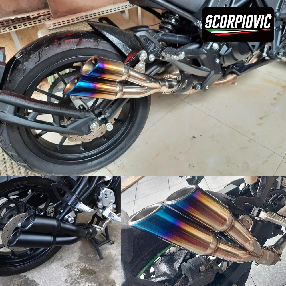 

51mm Motorcycle Exhaust Muffler with DB Killer Stainless Steel for R3, R1, ZX6R,NC750X, CBR650,R7,tmax 500,Z900,K19