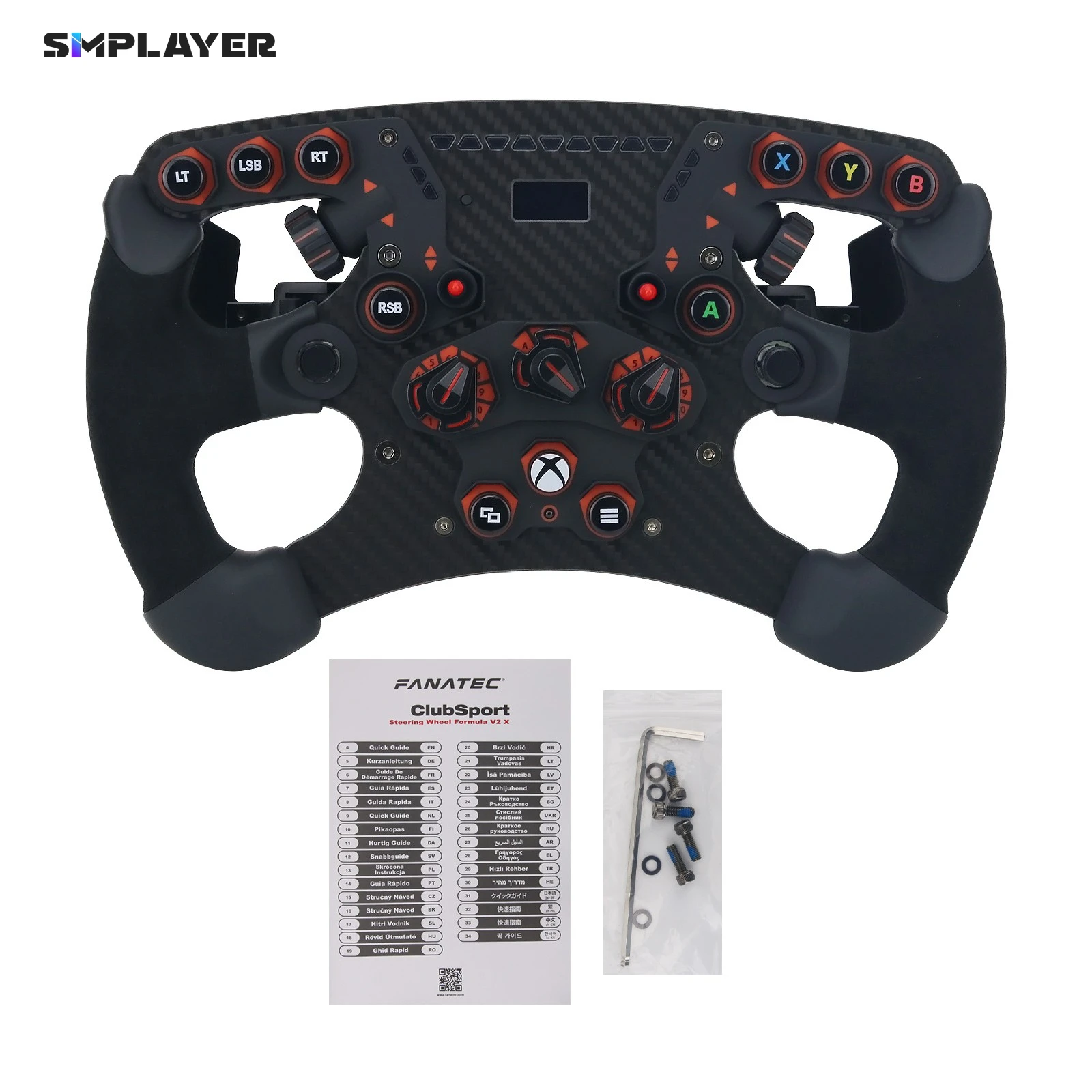 

Рулевое колесо SimPlayer Formula V2X для FANATEC подходит для всех одноместных гоночных автомобилей Formula-style.