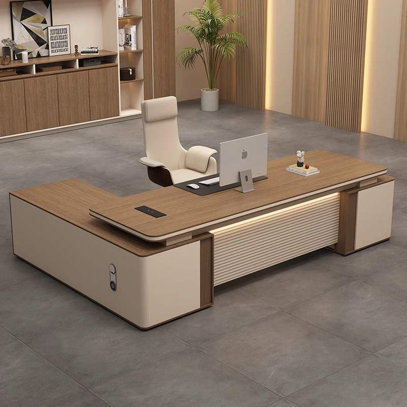 

Manager Modern Executive Desk Storage Drawers Corner Bureaux Office Desks Portable Work Desktop Mesa Escritorio Office Furniture