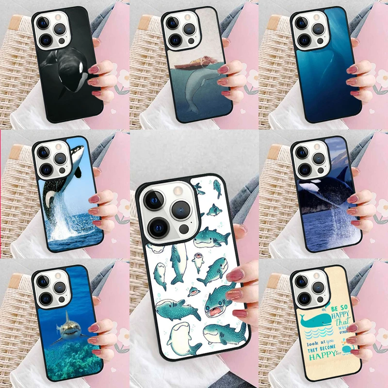 Killer Whale Orca Under Water Phone Case Cover for iPhone 16 Promax 15 Pro 13 14 Plus 11 12 Mini XR XS MAX Coque