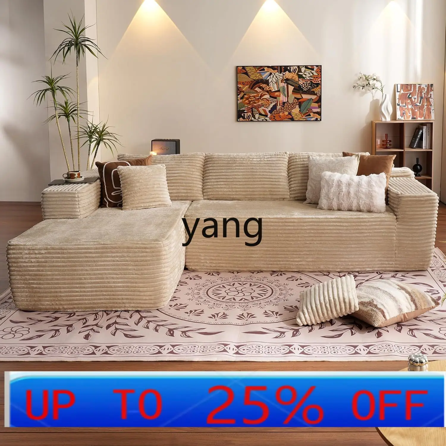 

LMM minimalist installation-free modern home living room combination concubine fabric sofa