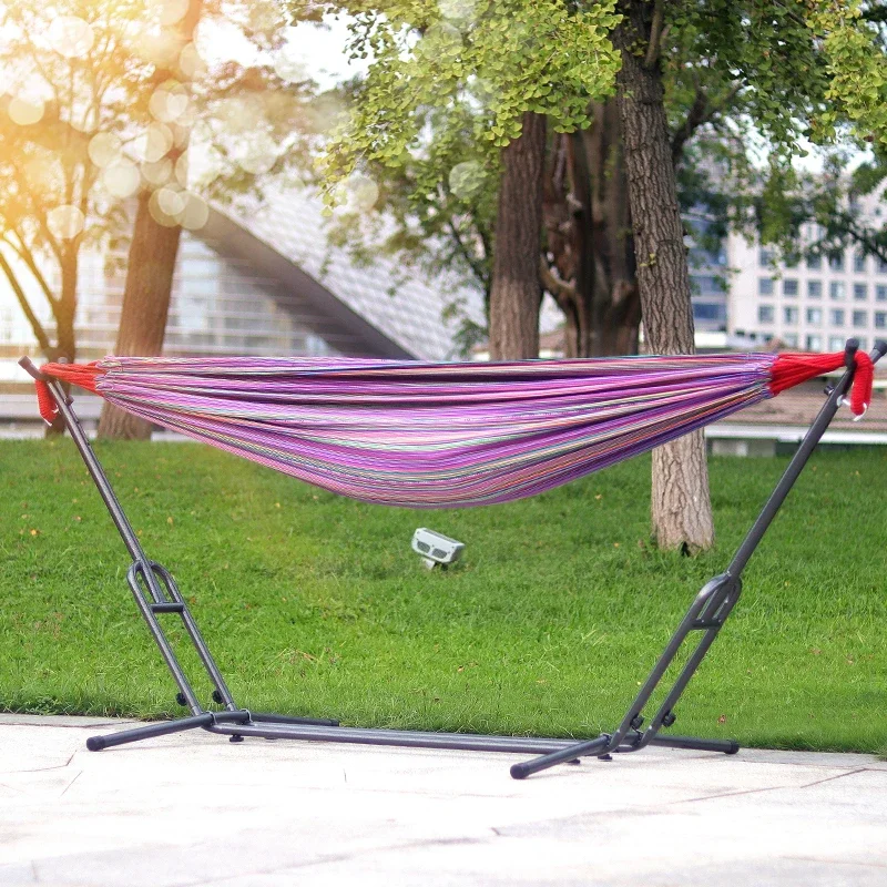 Hamaca portátil plegable para acampar al aire libre con soporte