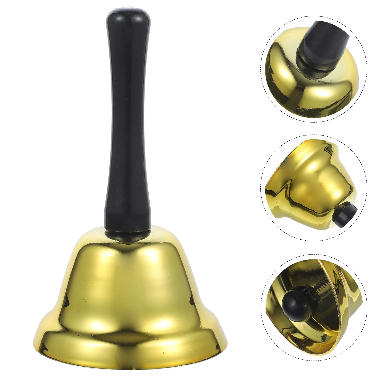 6 قطعة عيد الميلاد اليد جرس أجراس معدنية ديكور حفلة دعوة أجراس صوت عال لمطعم بار جرس اليد المعدنية #6